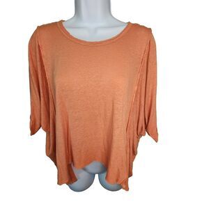 Free People We the Free Women’s Shirt 3/4 Sleeve Coral Size XS EUC